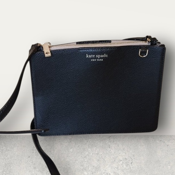 Kate Spade Eva Purse Black Leather WKRU6010 Crossbody Bag - Picture 14 of 16